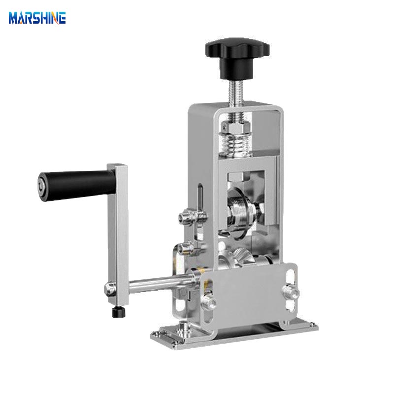 हैंड क्रैंक्ड स्टील फ्रेम पोर्टेबल वायर स्ट्रिपर मशीन